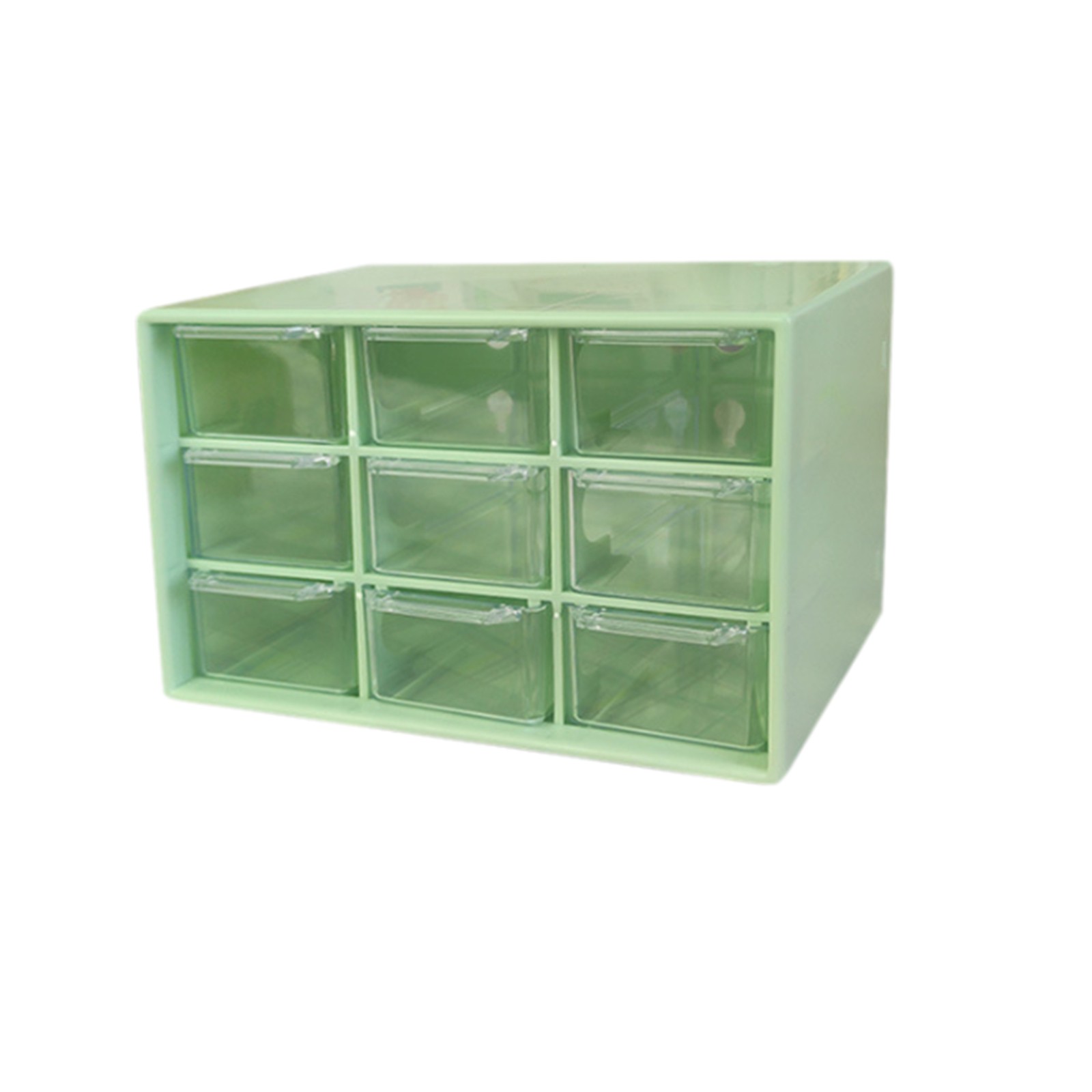 Desktop 9-raster opbergdozen organisator transparant kleine lade gepartitioneerd studentenbureau aan de muur gemonteerde diversen opbergdoos schattig: groene kleur