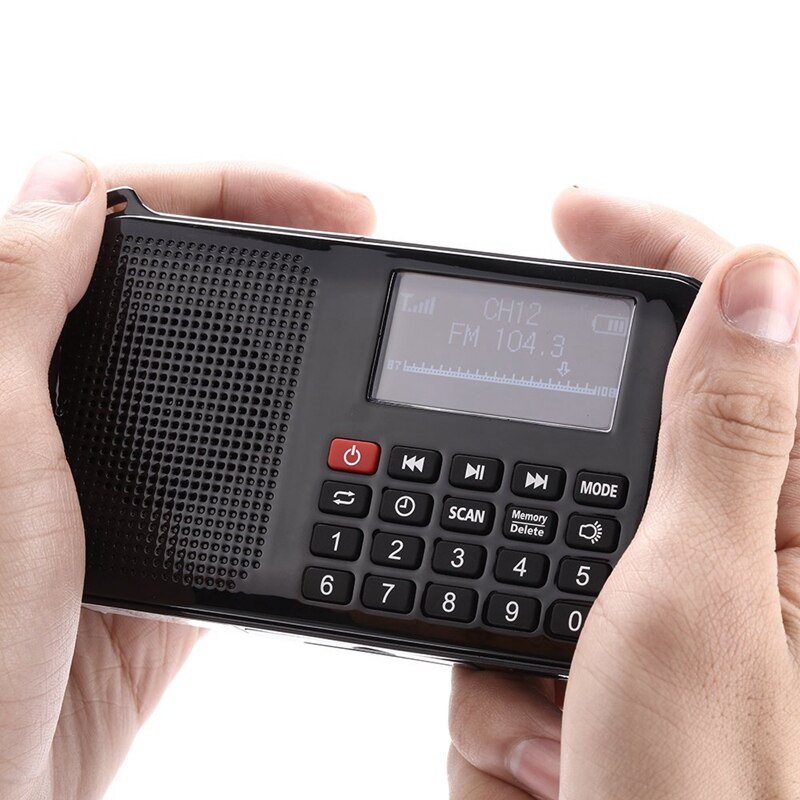 Reproductor de música de bolsillo con linterna, Radio FM portátil Solar, temporizador de sueño, soporte para tarjeta TF