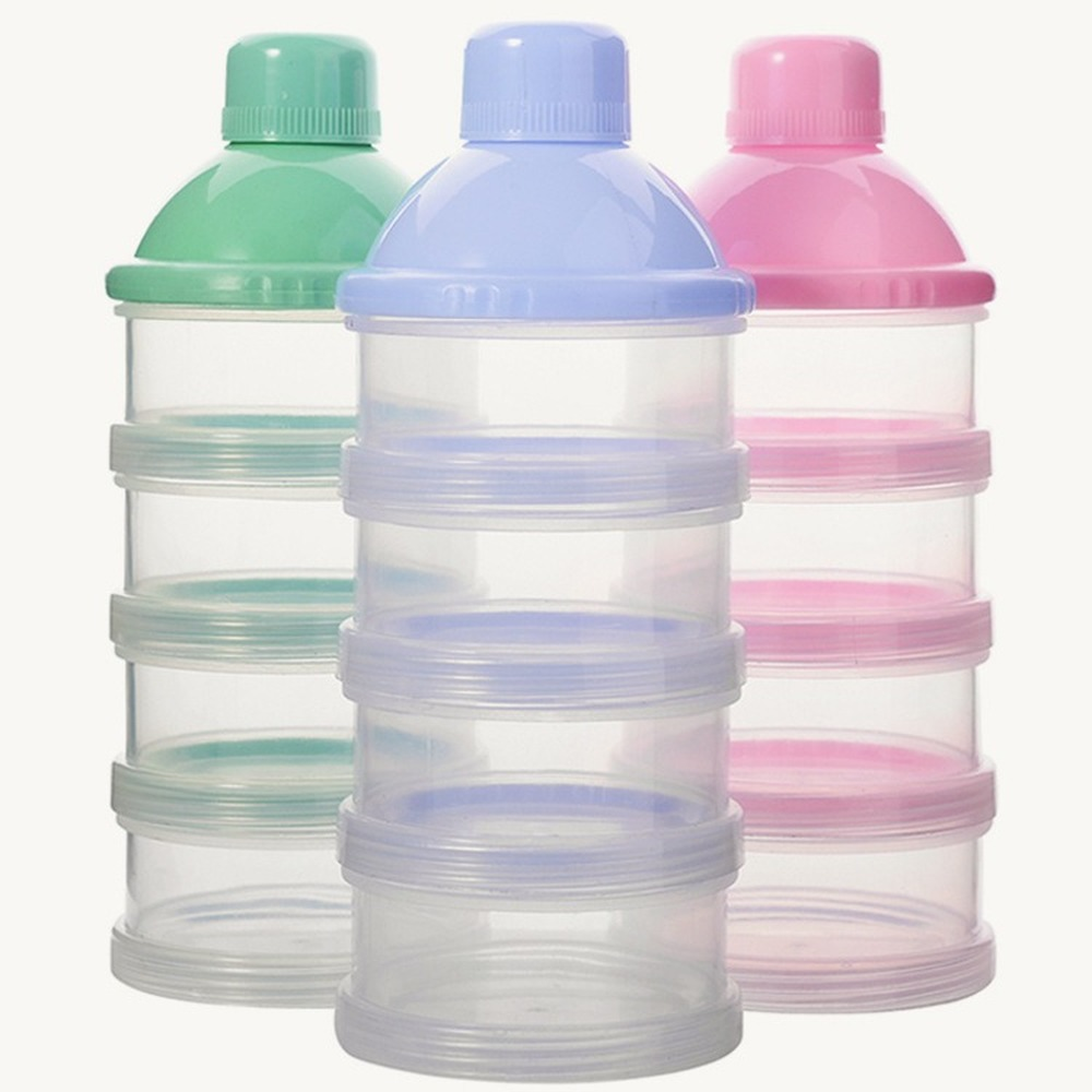 Distributeur Portable de lait en poudre, récipient de stockage des aliments, boîtes d&#39;alimentation pour bébés enfants en bas âge 4/5 grille boîte de stockage des aliments pour bébés