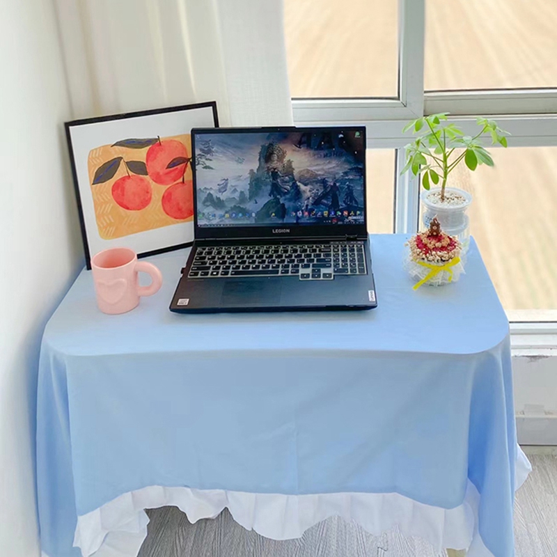 Retro Flower Print Tablecloth dining Table Cover INS Dining Desk Table Cloth with Lace Edge Party Banquet Tablecloths