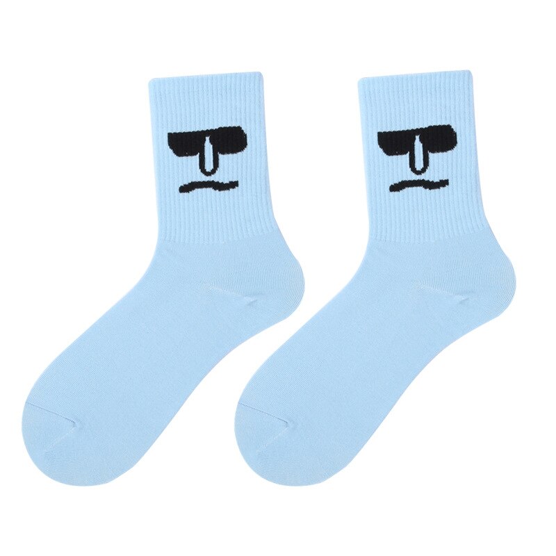 unisex komisch Gesicht Sport Socken Mehrfarbig Mädchen Korea irre Harajuku Socken Laufen Socken Sport Basketball Radfahren Frauen Socken: Stil6