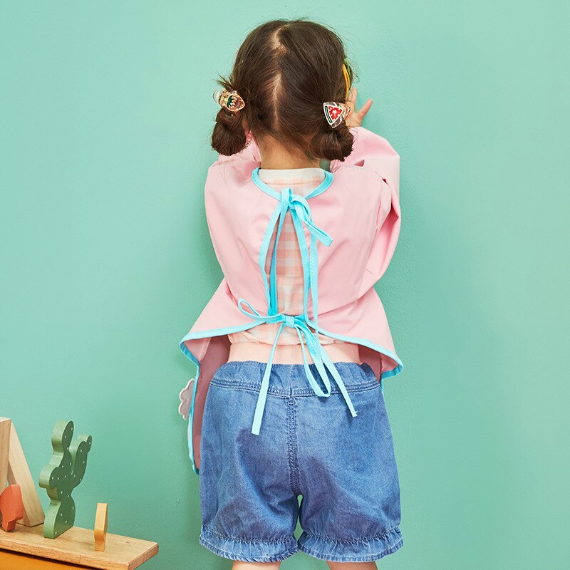 Baberos adorables para bebé, delantal impermeable de manga larga, bata babero de alimentación para niños, ropa de eructo, ropa suave para comer, Baberos Bavoir