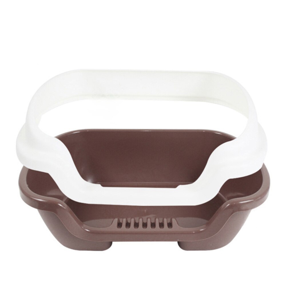 Semi-gesloten Kattenbak Praktische Kat Cleaning Bad Wastafel Kattenbak (Roze, Grootte): Coffee