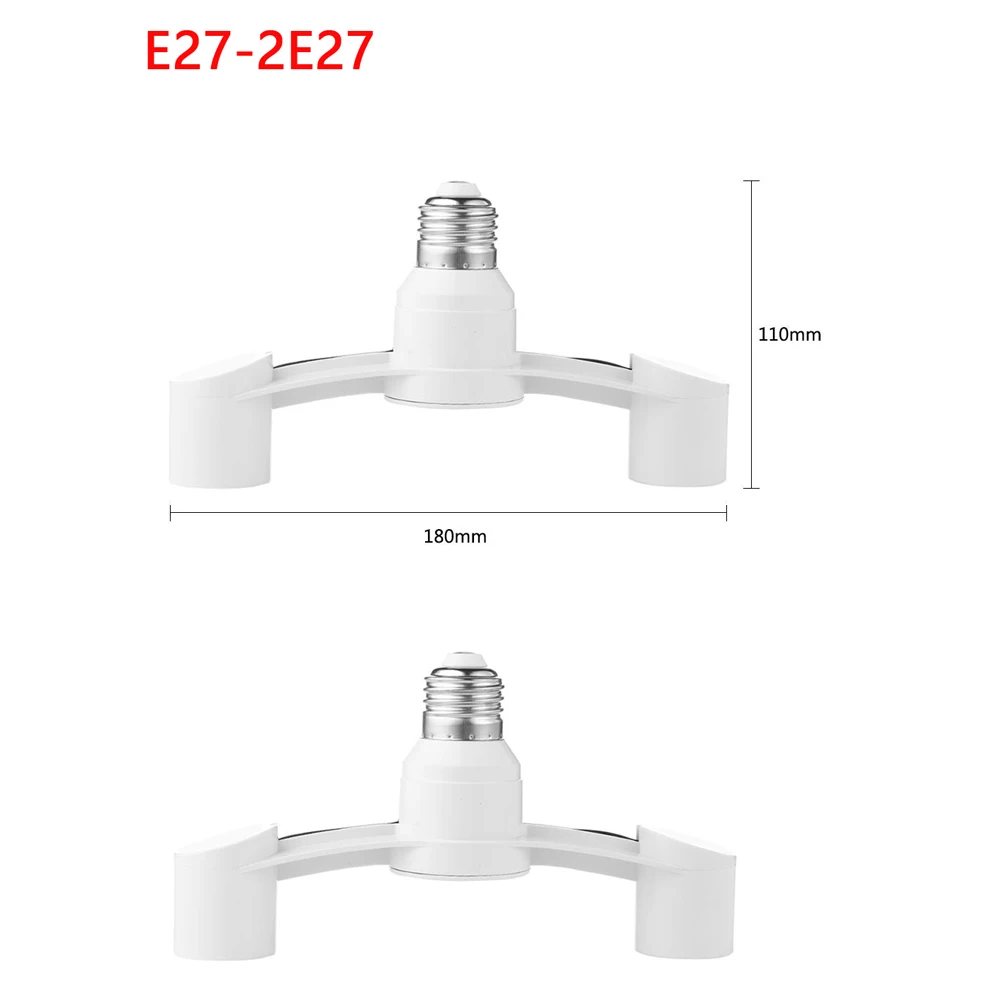 E27 led-sokkelpæresokkel  e27 -sokkel  e27 to- pæresokkeladapter for 2/3/4/5/6 -pære, splitterkonverter, skrue-induksjonslampeholder