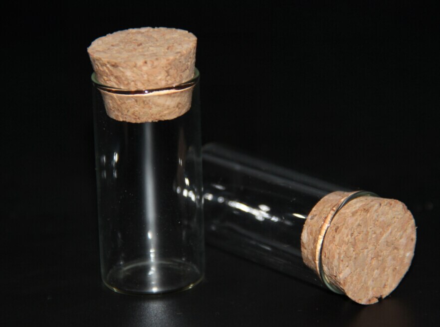 8 Stuks 24*50 Mm 12 Ml Buis Glazen Flessen Wishing Fles Lege Bericht Flesjes Sample Opslag Mason Jars met Kurk Ornamenten