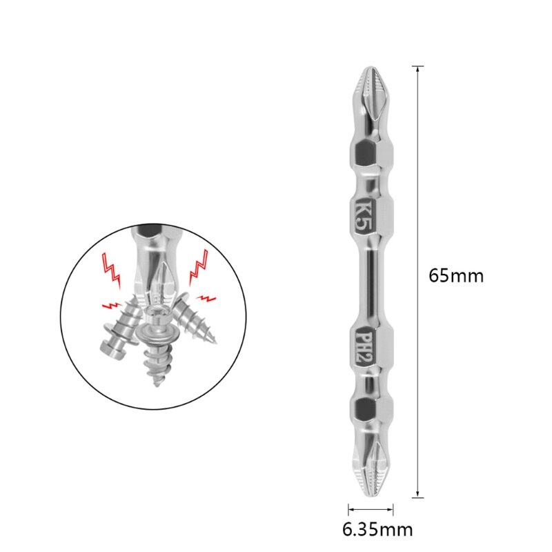 High Hardness Double Head Cross Screwdriver for DIY Work Friends and Family Ideal Screwdriver for Narrow Areas