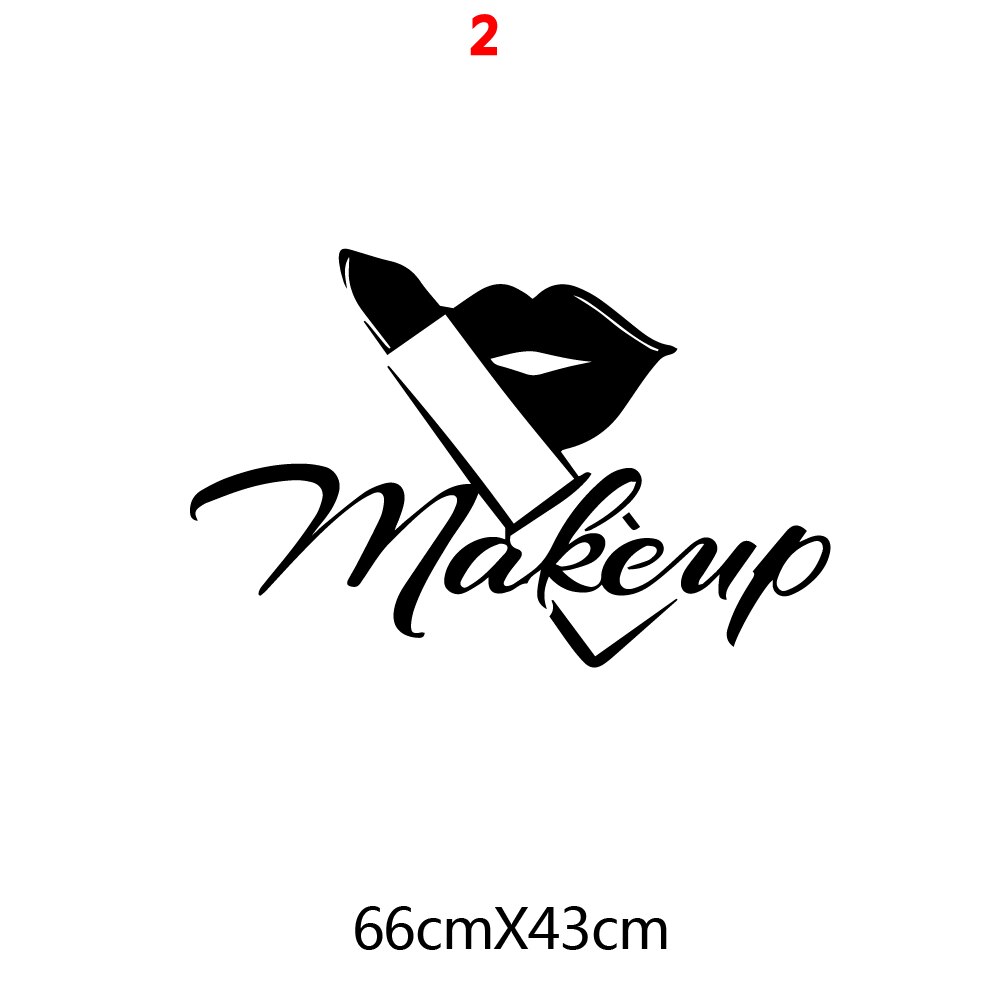 Beauty Salon Salon Lipstick Eyes Vinyl Wall Sticker Wallpaper For Beauty Salon Girls Bedroom Decor Mural Poster Quotes Make Up: 2