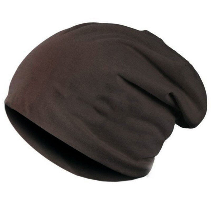 Slouchy Hat Spring Autumn Solid Color Hats Classic Casual Hats Cotton Female Hat Women Men Sleeve Beanie Cap Hip Hop: Brown