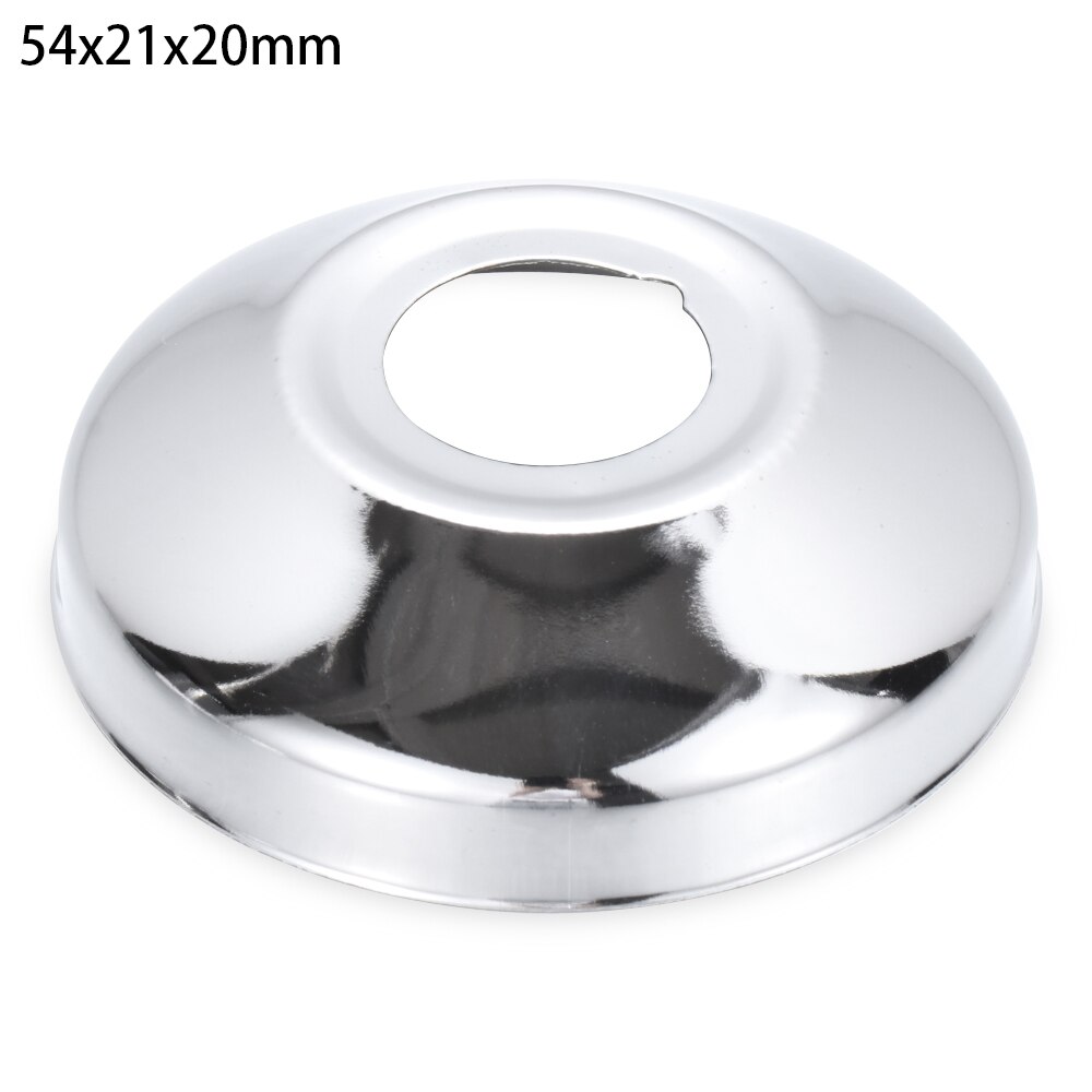 1Pc Shower Faucet Decorative Cover Chrome Finish Stainless Steel Water Pipe Wall Covers Kitchen Bathroom Tools Accessories: 54x21x20mm