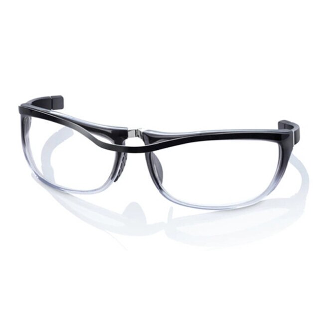 Gafas de lectura montadas en la muñeca para hombre y mujer, anteojos de lectura portátiles plegables, con luz antiazul, aumento de presbicia: +350 / Black