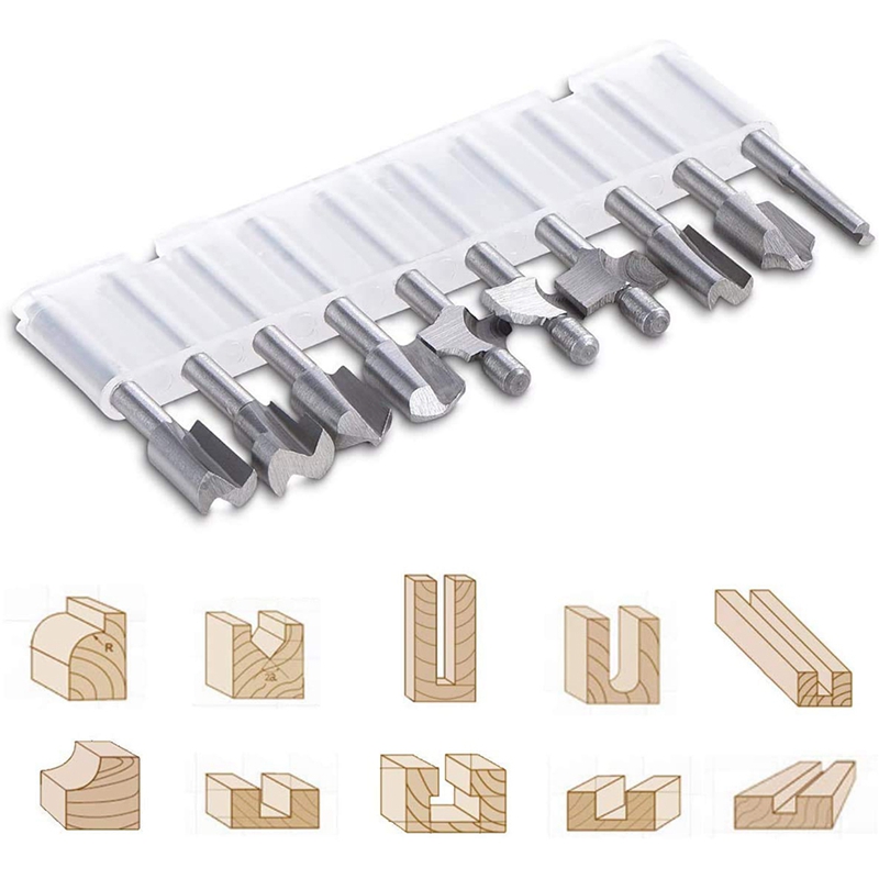 20Pc Hss Router Carbide Graveren Bits Voor Dremel Router Bit Set 1/8 Inch(3Mm) schacht Voor Dremel Proxxon Rotary Gereedschap
