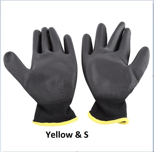 Guantes de trabajo de protección antiestática, con revestimiento de PU, antiestáticos, para guantes de trabajo electrónicos de CI, 12 par/lote