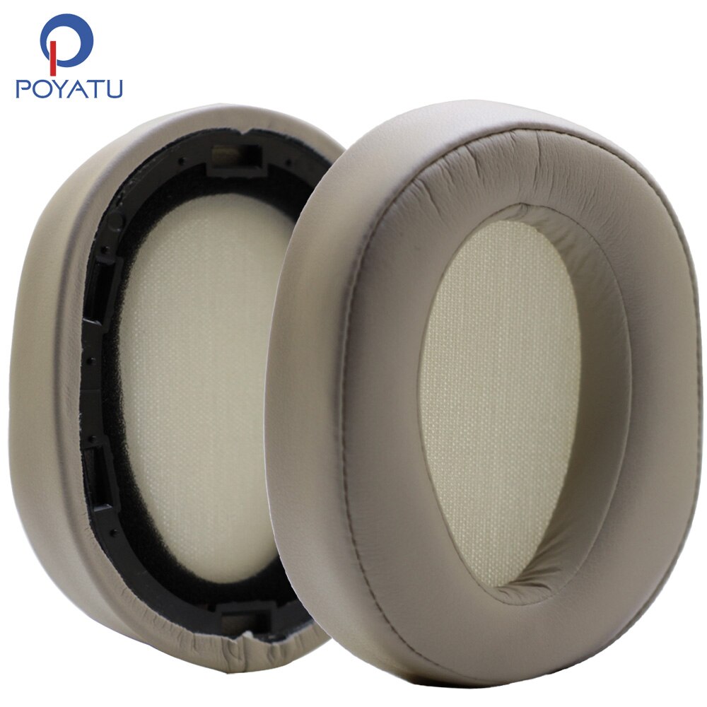 Poyatu 100ABN Ear Pads for SONY MDR-100ABN H900N WH-H900N Headphone Replacement Ear Pad Cushion Cups Cover Earpads Repair Parts: Gold