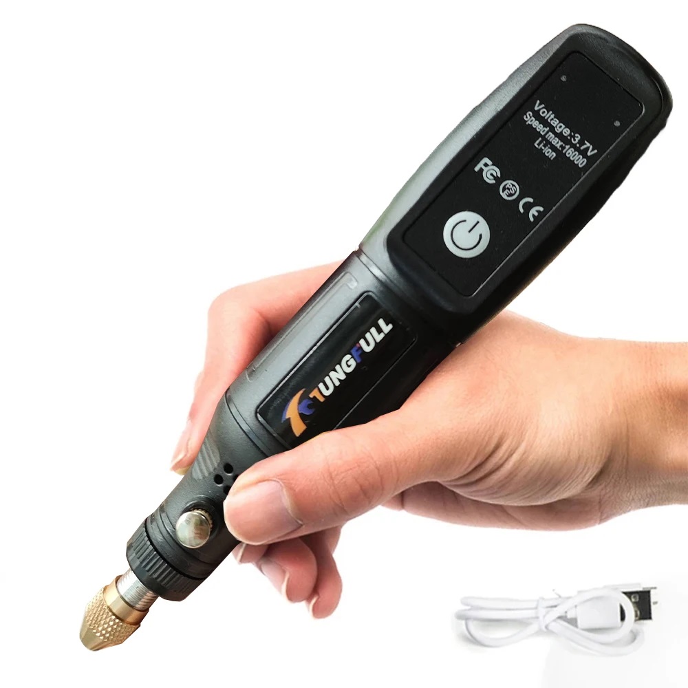 Mini perceuse USB sans fil, outil rotatif, gravure sur bois, stylo de bricolage, outils Dremel pour bijoux métal verre, Mini perceuse électrique