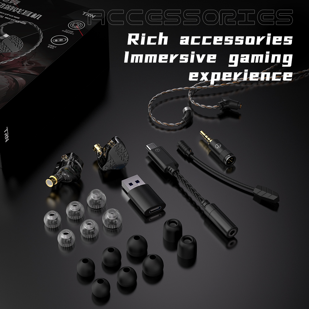 TRN Mars Hifi Słuchawki douszne Potrójne hybrydowe 1DD + 1BA + 1 sterownik wibracji Przewodowe monitory DJ Zestaw słuchawkowy TRN Oficjalny sklep