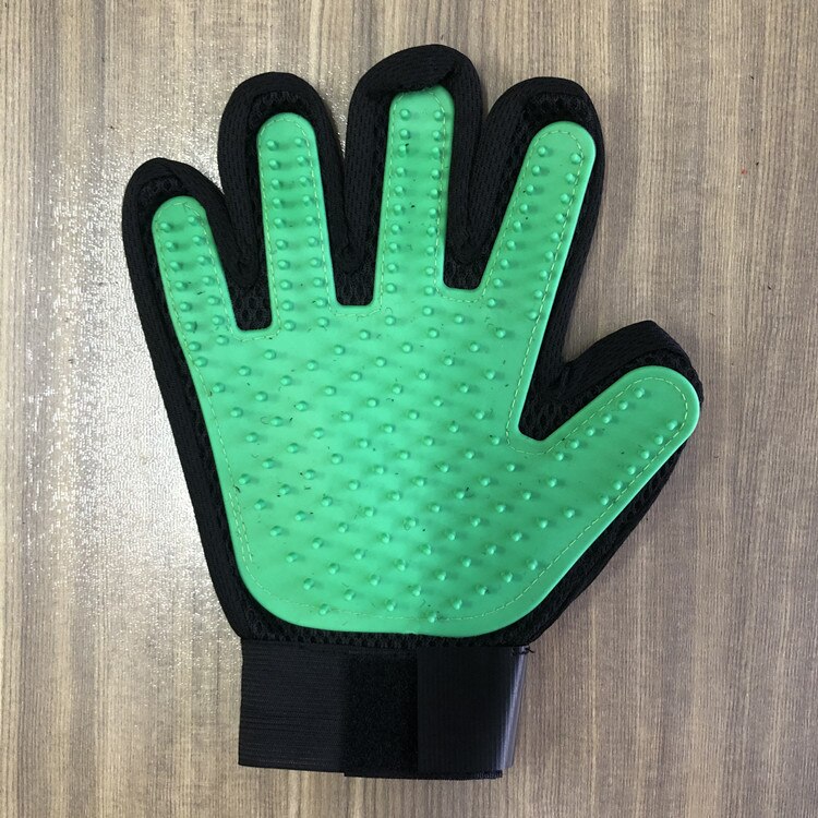 Brosse de bain en caoutchouc pour animaux de compagnie, gant en Silicone pour la Protection de l'environnement, Massage des animaux de compagnie, gant de toilettage pour chiens et chats, fournitures pour animaux de compagnie: left / F