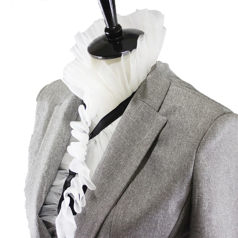 Gotisk middelalder ruff krage vintage hals ruffled krager kostymer tilbehør håndlaget