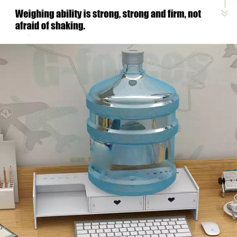 Computer Monitor Screen Increased Shelf Organiser Desktop Rack Desktop Keyboard Rack Increased Base Storage Tray