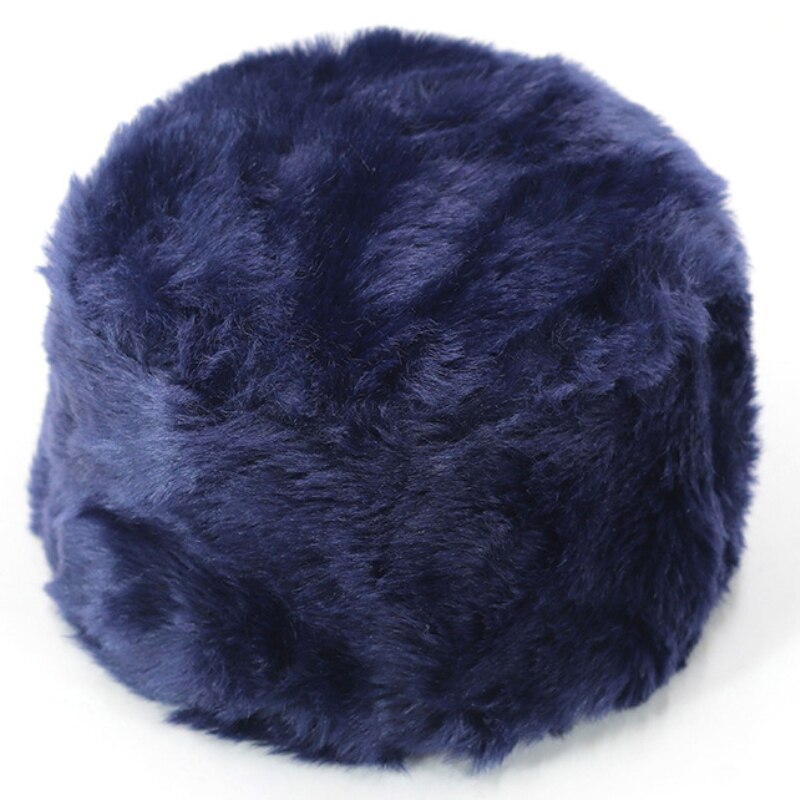 Ht2851 chapéu de inverno das mulheres dos homens grosso quente chapéu de pele russo earflap boné à prova de vento bombardeiro skullies gorro russo ushanka hat: Navy Blue