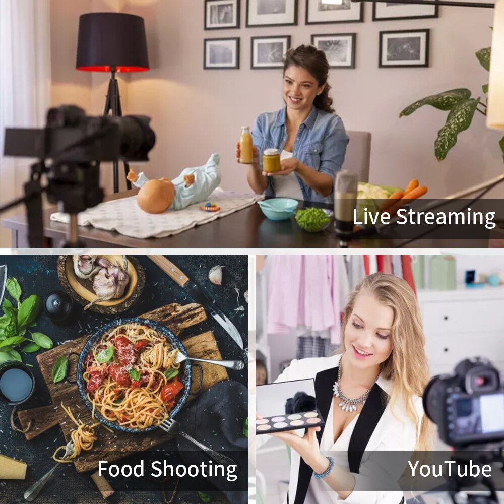 Adjustable Tabletop Light Stand C Clamp Overhead Telescopic Boom Arm with Sandbag for DSLR Camera Ring Light LED Video Panel