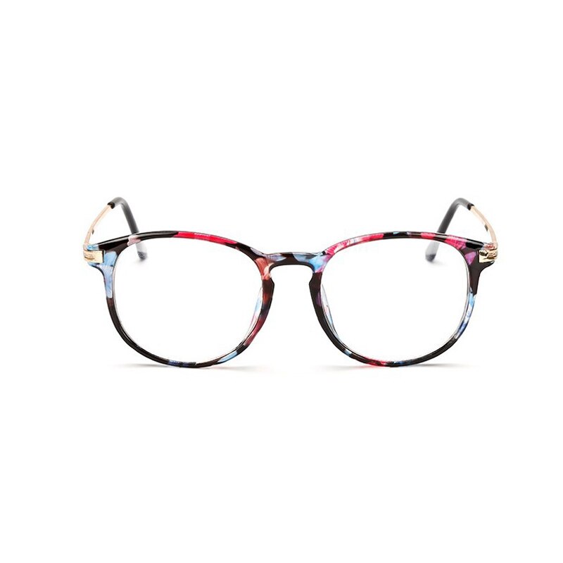 Elbru Klassieke Mode Plain Bril Retro Kleurrijke Brillen Comfortabele Grote Metalen Bril Frame Clear Lens Bril Unisex