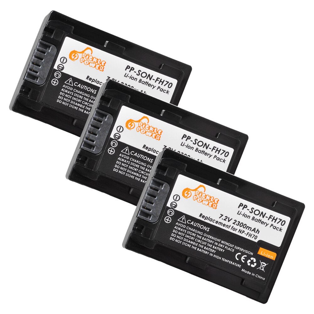 NP-FH50 Battery+LCD USB Charger Replacement for Sony DCR-DVD650 HC20 HC21 HC22 HC48 HC51 HC52 HC53 HC62 SR42 SR45 SR65 SR82: 3 Battery