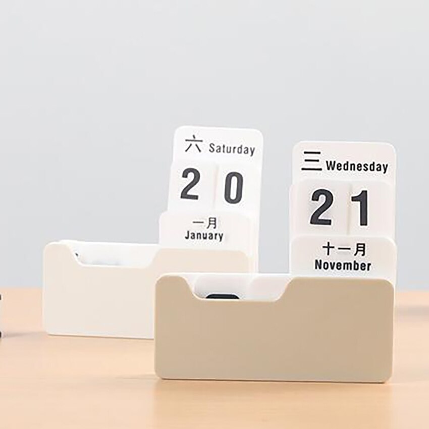 Turntable Table Calendars DIY Perpetual Calendar, Office Desktop Schedule Calendar Planner Art Decoration Ornament
