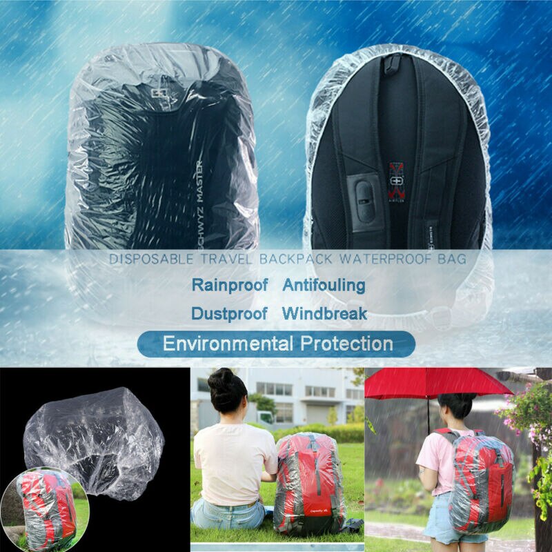 Waterproof Dust Rain Cover Bag For Backpack Rucksack Traval Camp Hiking 20-55L