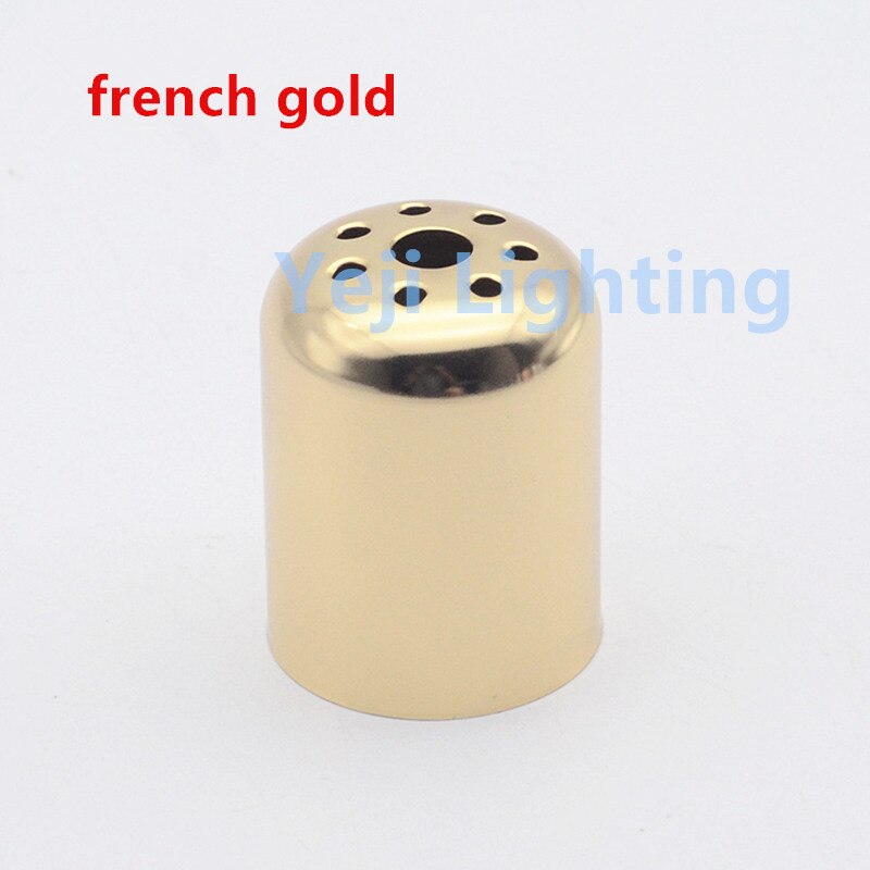 E27 lamp cup E27 socket lamp holder cover cap jacket cover cup retro led pendant light lamp base fittings lighting accessories: french gold