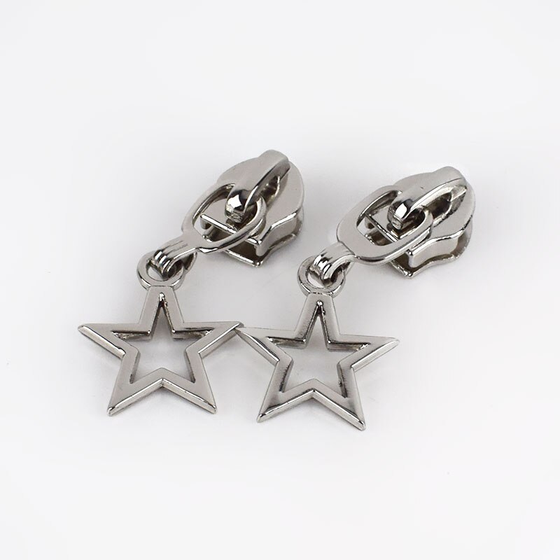 5 sztuk suwaki z zamkiem błyskawicznym dla 5 # nylonowy zamek torba kieszeń główna część suwaka zamek błyskawiczny zestawy naprawcze wymiana DIY akcesoria robić szycia: srebro