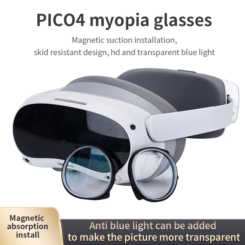 Lentes graduadas VR para Pico 4, lentes para miopía, gafas antiluz azul, montura magnética para gafas, accesorios de desmontaje rápido