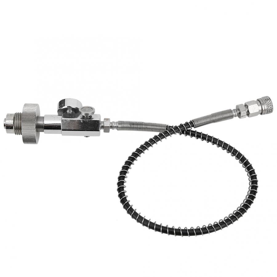 Dykking oksygen tank ventil høyt trykk gass fylle kryss ventilhode lysende trykkmåler dykking utstyr 54cm luftveier