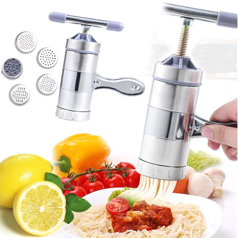 'The Best' Huishoudelijke Roestvrij Staal Handmatige Pasta Machine Hand Druk Noodle Machine Noodle Maker Met 5 Modellen 889