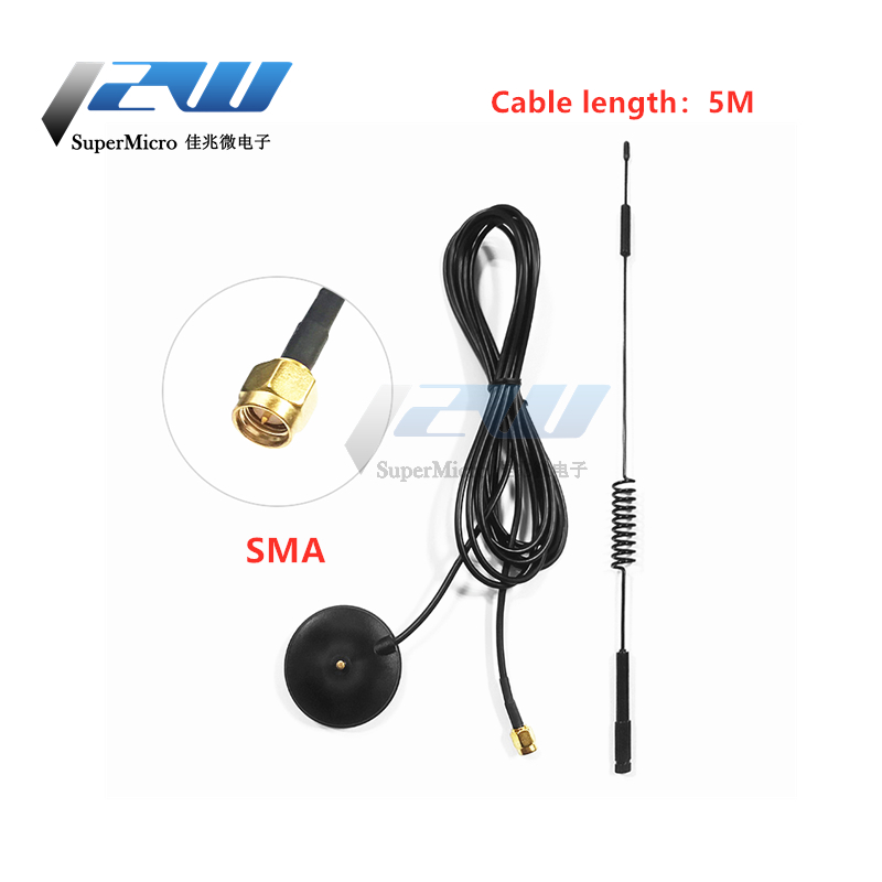 700-2700Mhz 12dBi 2G 3G 4G Lte Magnetische Antenne High Gain TS9 /CRC9 /SMA-J Mannelijke Connector Externe Gsm/Gprs Router Antenne 3M/5M: SMA 5M