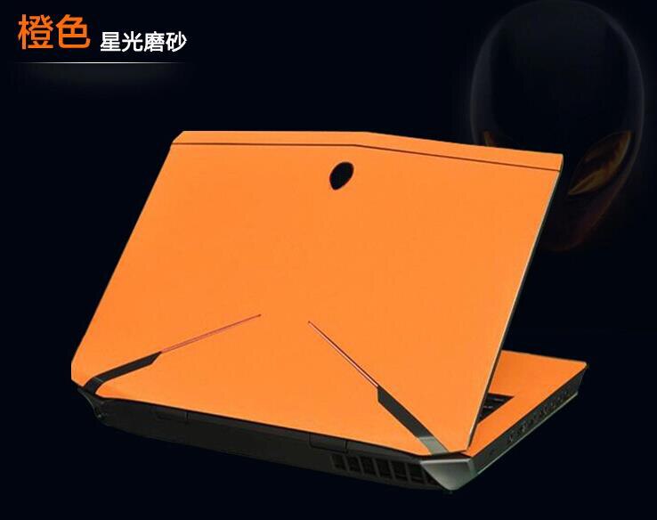 Kh laptop børstet glitter klistremerke skin cover protector for alienware 15 aw15 r 4 m15x r4 15.6 " utgivelse: Oransje glitter