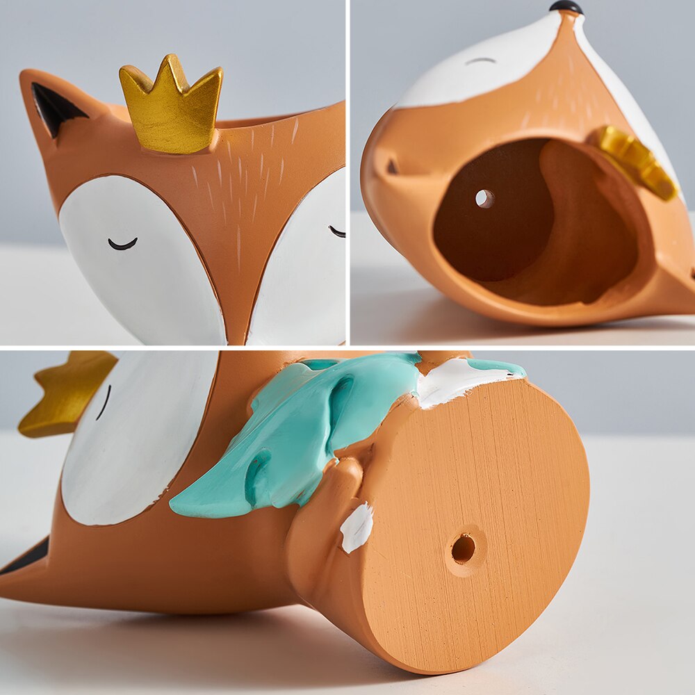 Animal pots for plants decoration living room animal potted plants cartoon green plants resin succulents plants decoration