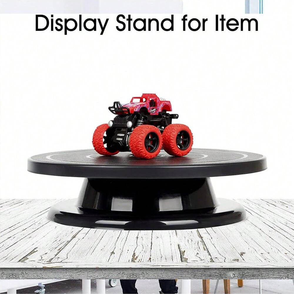 11 Inch Spinning Turntable Engraving Wheels Spinning Cake Turntable Black Painting Turning Table Lightweight Holder For Painting