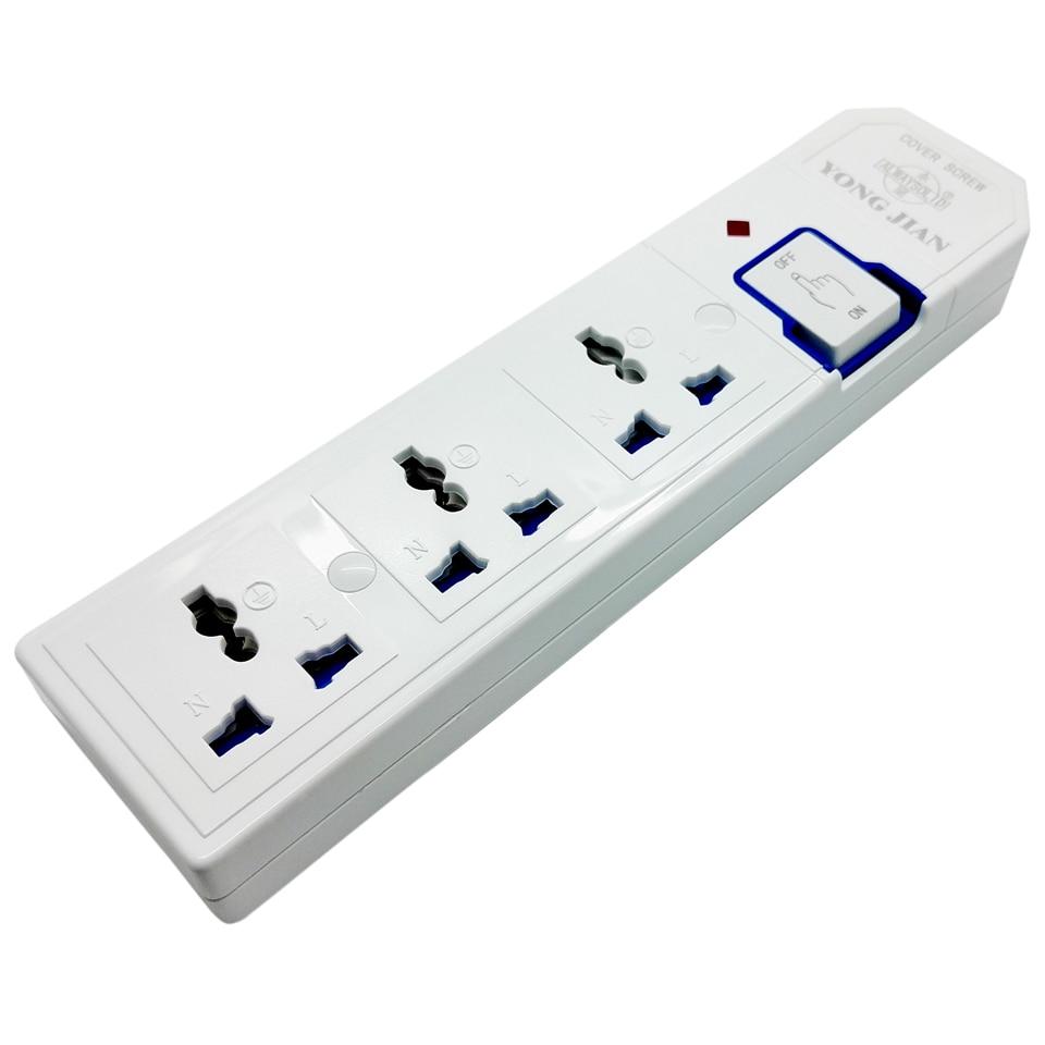 Multiple AC Electrical Rewireable Power Strip 3 4 5 6 Outlets US EU UK AU CN Outlets Extension Socket Cord Cable 10A 250V 2000W