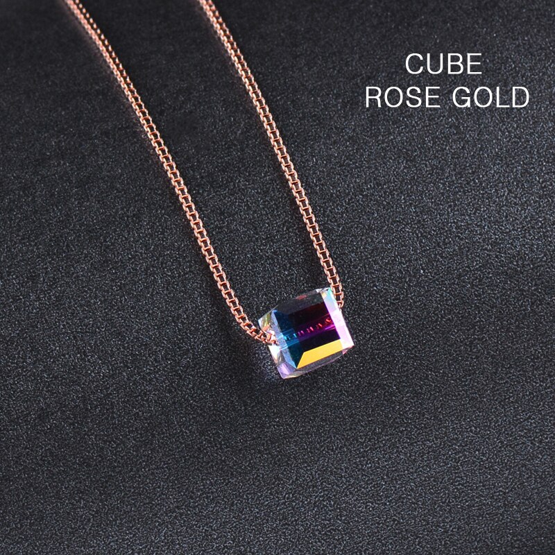 Sinleery brilho estrela cubo bola lágrima cristal colar rosa ouro cor prata gargantilha corrente feminino acessórios jóias xl042 ssa