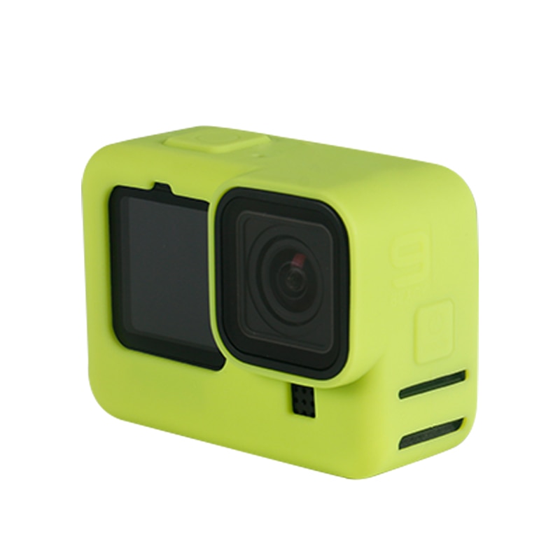 Housse de protection en Silicone pour caméra GoPro Hero 9, étui à manches noires, cadre avec lanière, accessoire,