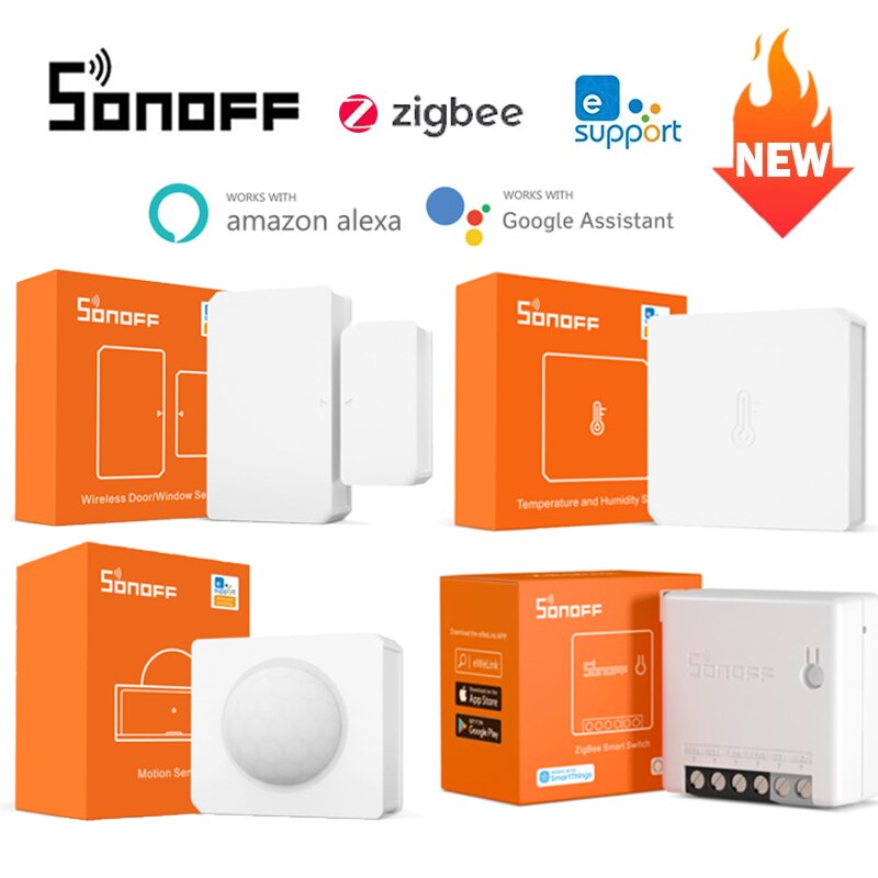 Sonoff zigbee 3.0 mini zbmini diy smart switch/trådløs kontakt/temperatur fugtighed/pir bevægelse/dør sensor til alexa google home