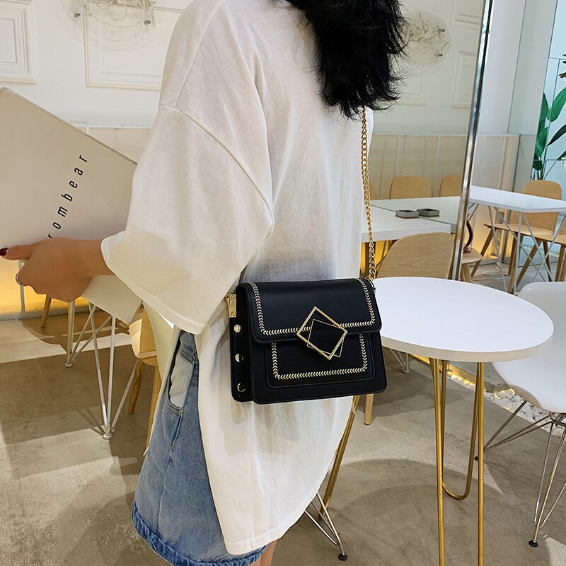 Moda feminina sacos de contraste cor couro do plutônio ombro mensageiro saco senhora crossbody mini bolsa feminina coroa sacos de noite sac um principal