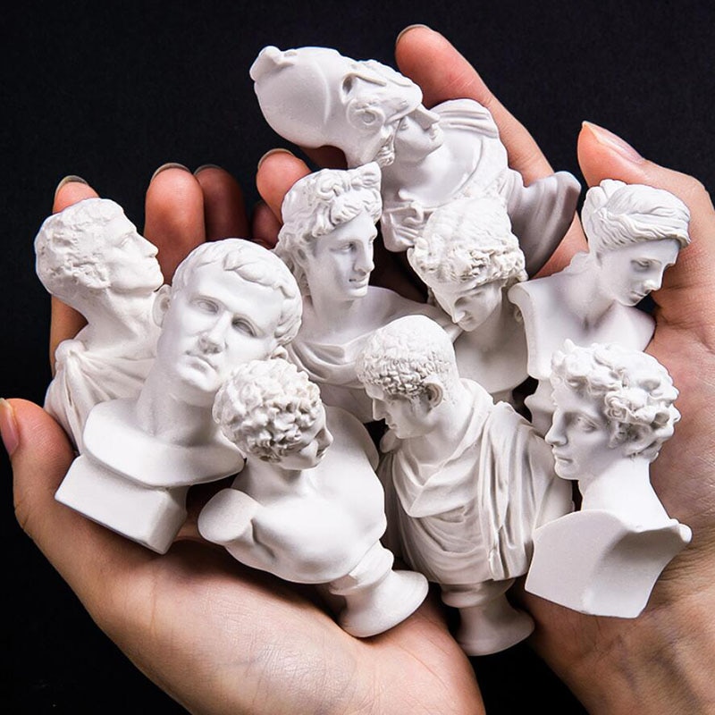 Griechischen Held Charakter Figuren Skulptur Statue Gips Büste Nachahmung Gips Harz Kunst Zimmer Skizze Praxis Modell Handwerk