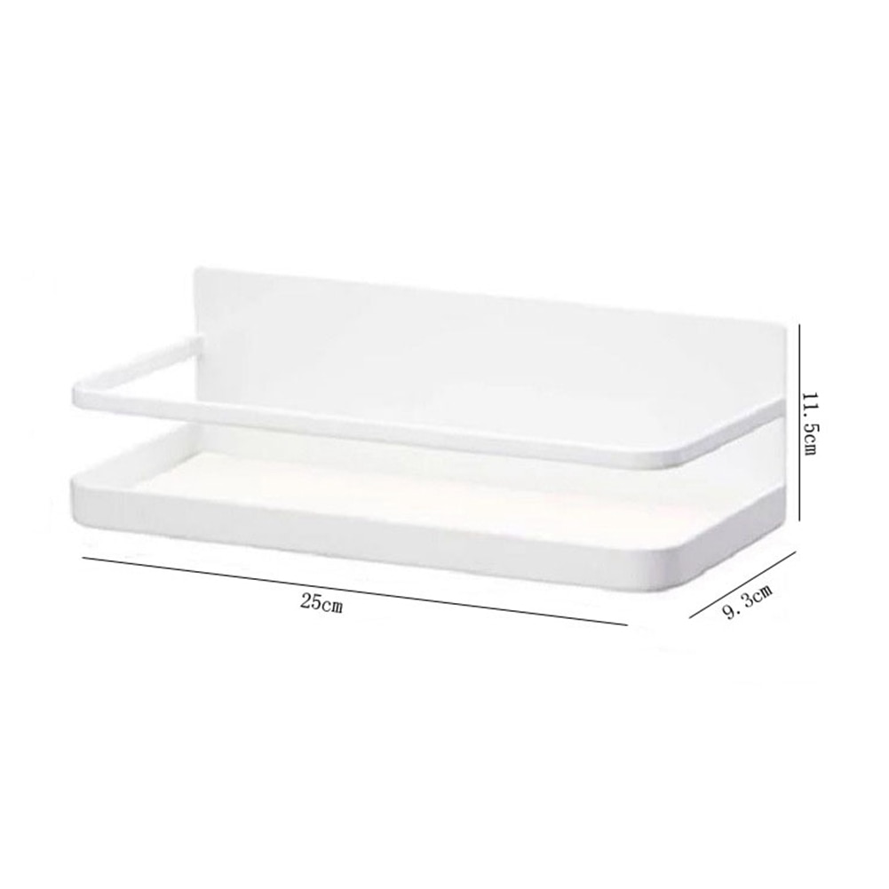 Opvouwbare koelkast organizer magnetische koelkast kruidenrek papieren handdoekhouder multifunctionele keuken opslag plank roestvrije kruiden potten houder, zwart
