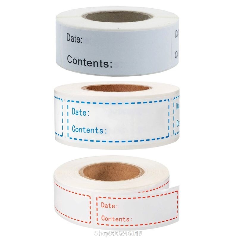 150pcs/roll Kitchen Stickers Refrigerator Freezer Food Storage Date Content Labels for Container Packing S15 20