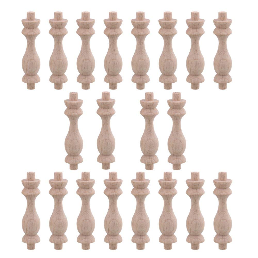 20 stücke 7,5x1,8 cm H-83 Buche Unlackiert unvollendet Holz Handwerk Spindeln Baluster für Heimat Restaurant Dekor Reparatur Dekoration