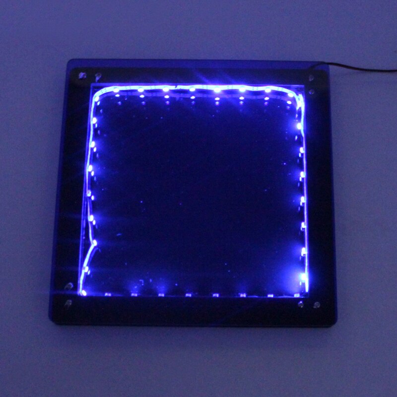 Square night light (blue) 3v string lights hand-made model material night light display stand scientific experiment toy led