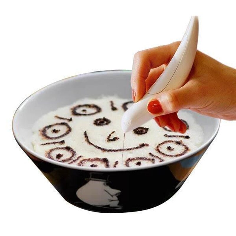 Bolígrafo eléctrico de Arte Latte para café, capuchino, pastel de especias, decoración de pasteles, bolígrafo para tallar café, herramientas para hornear pasteles/café