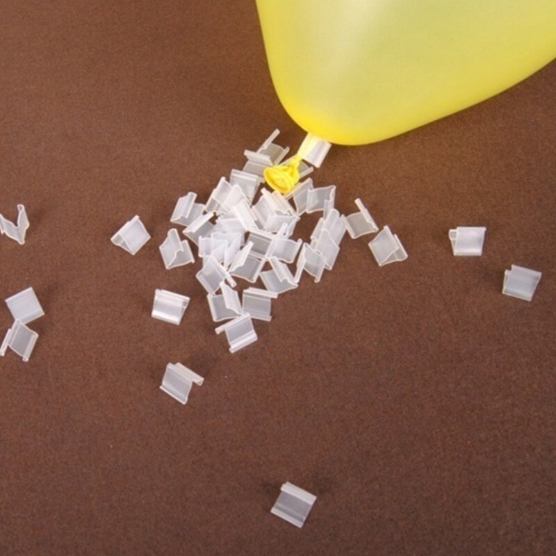 100pcs Latex Balloon PVC Clips Balloons Sealing Clamps Balls Accessories Clip Ballon Buttons Party Supplies