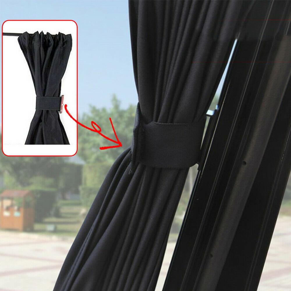 2 Stuks Auto Zonnescherm Window Zonnescherm Drape Visor Volant Gordijn Voorruit Zonnescherm Verstelbare Opvouwbare Auto Accessoires